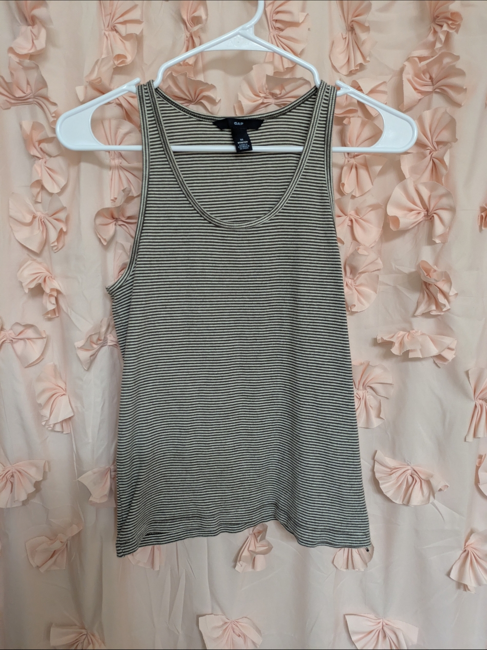 Vintage GAP Olive Striped Tank Top